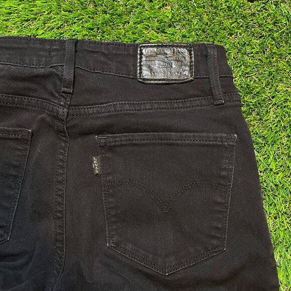 Levi’s 721 High Rise Black Skinny Denim Jeans size 26x32 - Picture 6 of 7